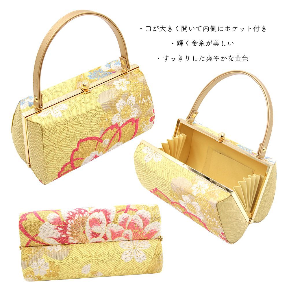 和装バッグ、草履、金糸、帯地、桐箱、(中古品) 和装バッグ、草履、金糸、帯地、桐箱、(品)