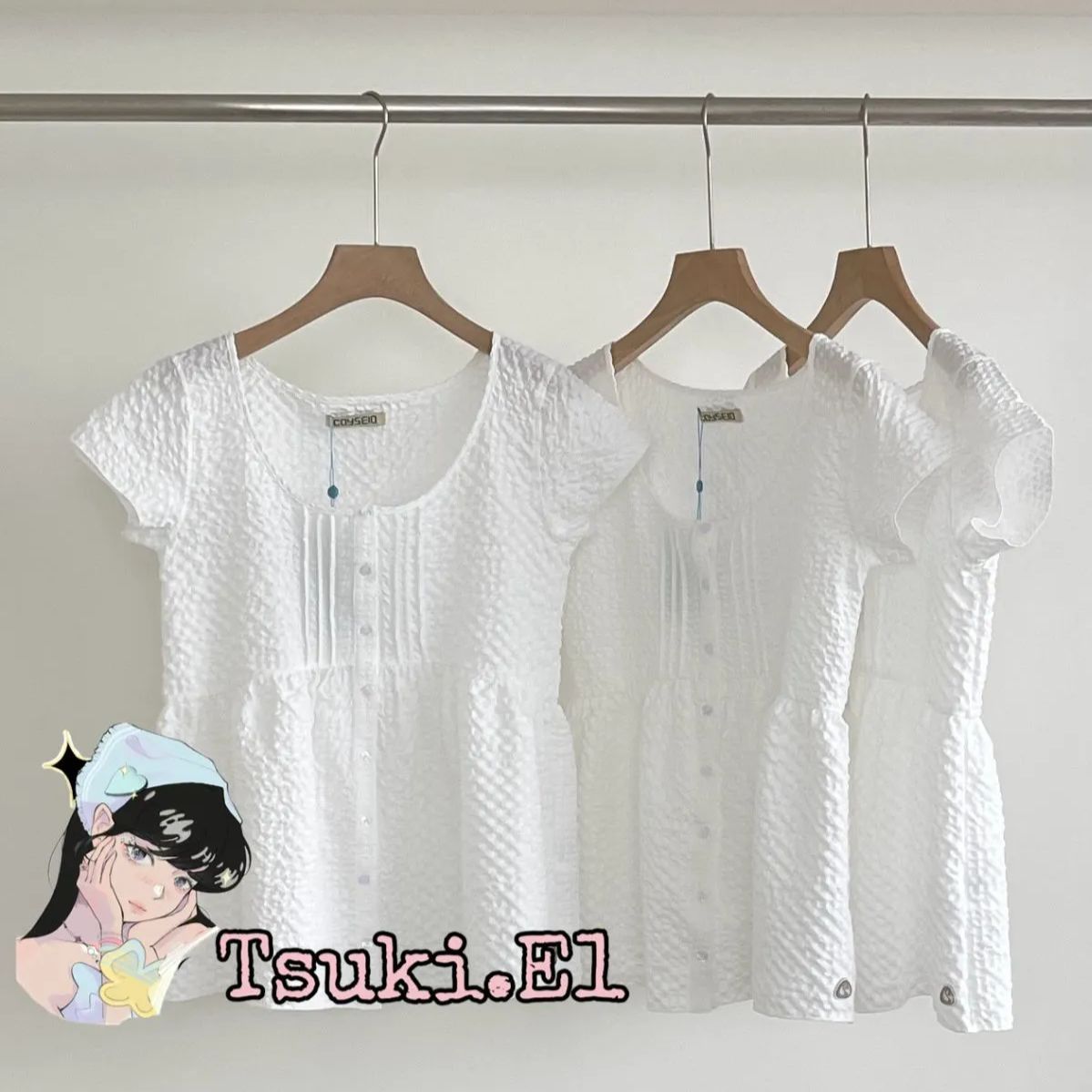 新品 韓国 COYSEIO コイセイオ 大人気 25SS / PINTUCK BLOUSE