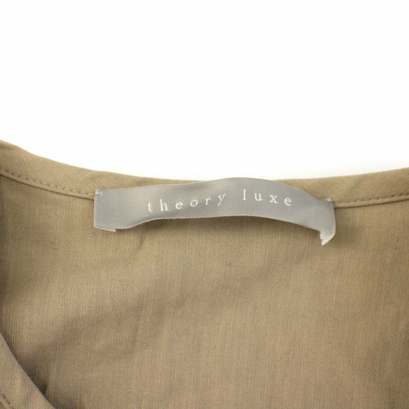 24SS✨セオリーリュクス KATIA CRISP LINEN ブラウン系 38 セオリーリュクス theory luxe 24SS Crisp Linen Katia ノー
