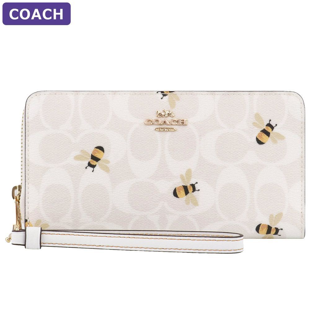 コーチ COACH 財布 長財布 C8675 IMRFI シグネチャー 蜂柄