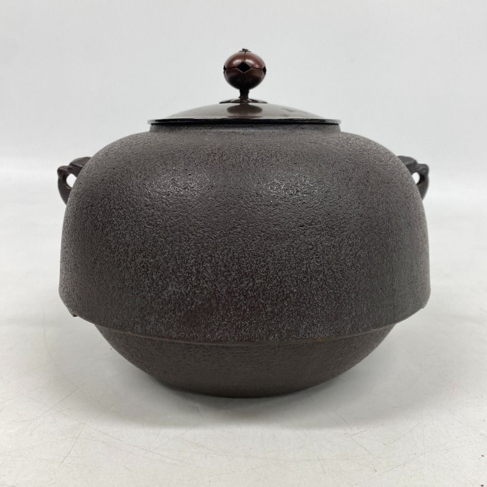 佐藤清光 蒲団釜 茶道具 釜 骨董品 古道具 茶釜 釜 古道具