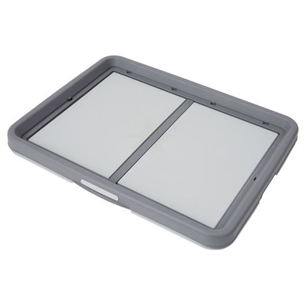 まとめ 片手でらくらくドッグトレー ワイド グレー ペット用品 ×6セット
