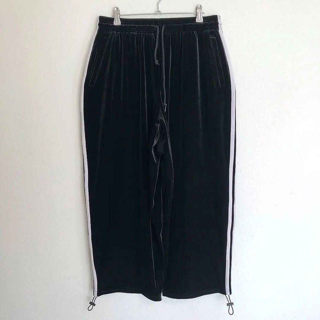 archive baggy wide sideline velour pants