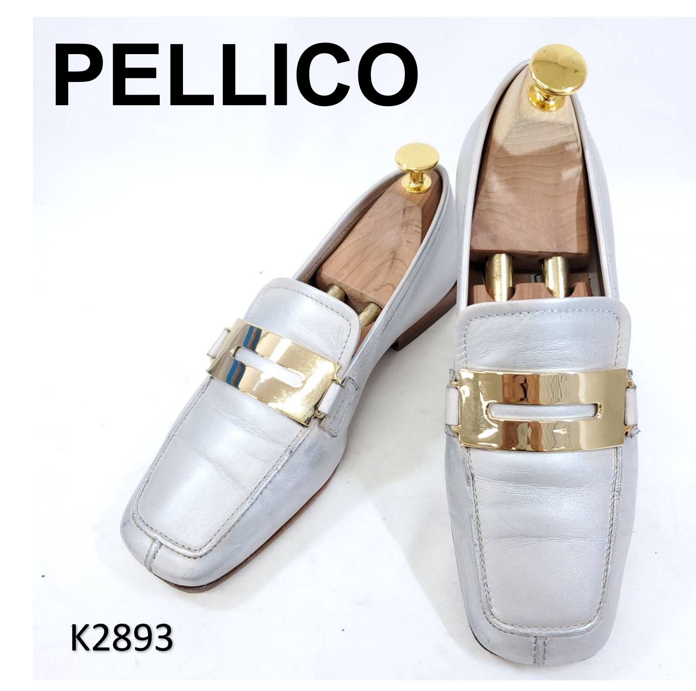 ペリーコ アネッリ フィッビア ローファー スクエアトゥ EU35 本革 レザー