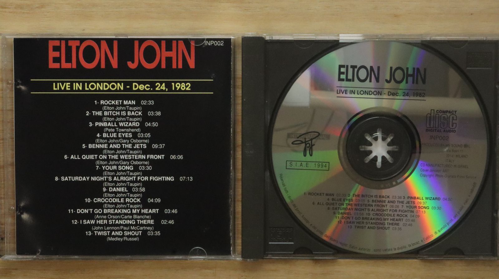 中古CD☆エルトン・ジョン/ELTON JOHN□ LIVE IN LONDON DEC