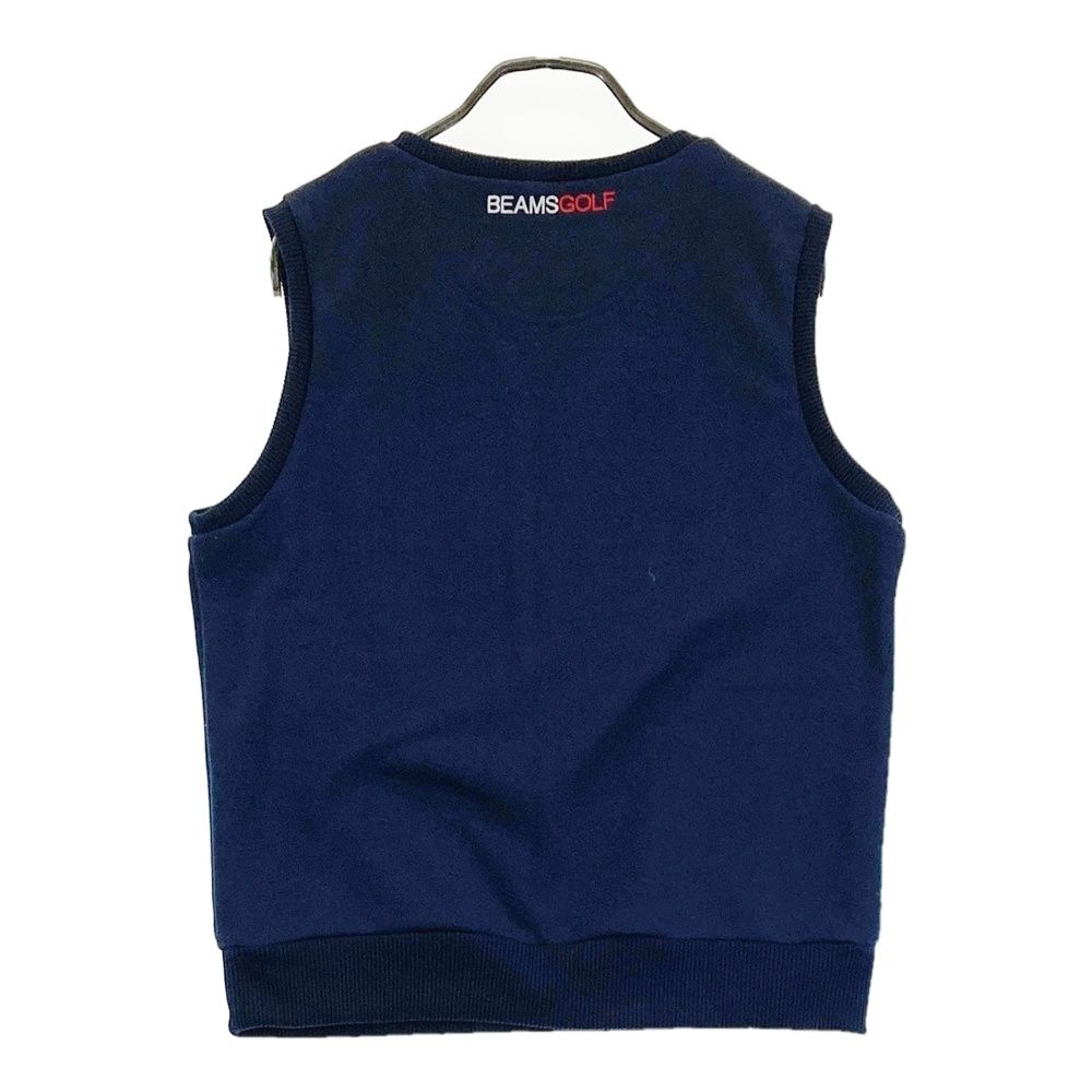 サイズ：L BEAMS GOLF ビームスゴルフ ベスト スウェット地 ネイビー系