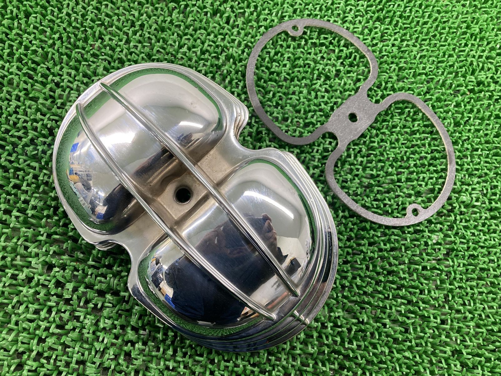 R100R エンジンカバー 左 1250242.9 BMW 純正 中古 バイク 部品 クローム ガスケット付き 割れ欠け無し 品薄 車検 Genuine