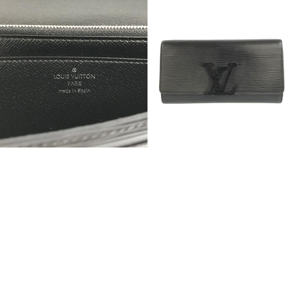 ルイ・ヴィトン LOUIS VUITTON エピ ポルトフォイユ ルイーズ M60767 ブラック レザー 長財布 かぶせ蓋 rki【中古】 -  メルカリ