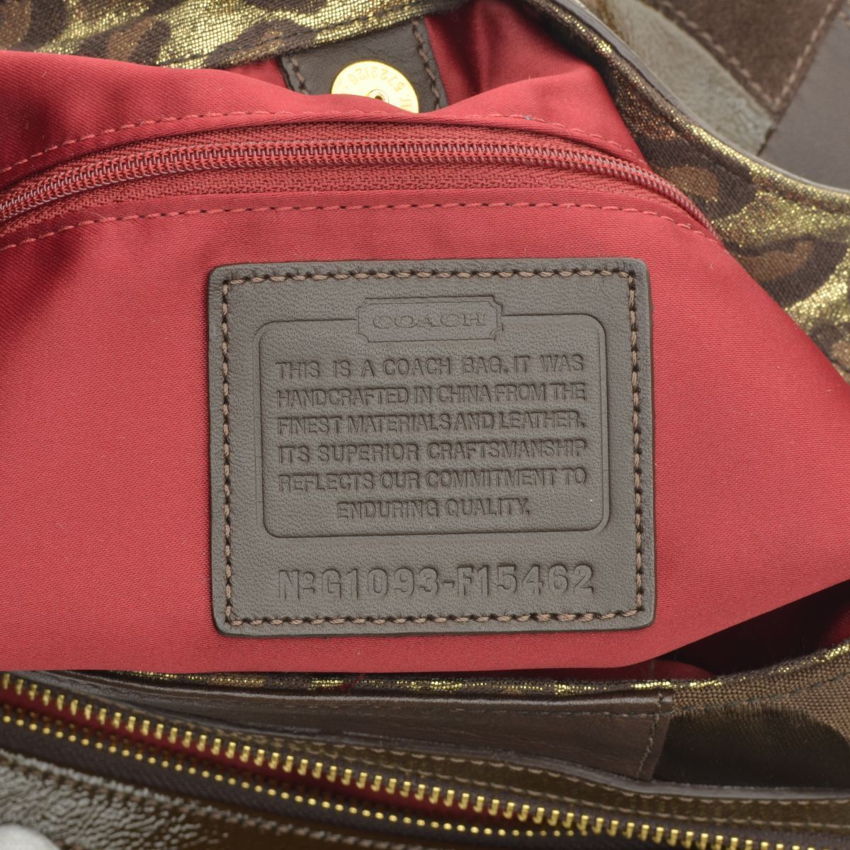 美品 COACH / コーチ F15462 マディソン マギー シグネチャー パッチ