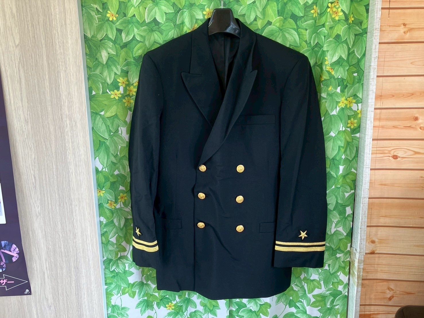 U.S.NAVY アメリカ海軍 ミリタリー 金ボタン付き ダブルジャケット|ブレザー 紺ネイビー40R 軍服 アーミー スーツ 現状品