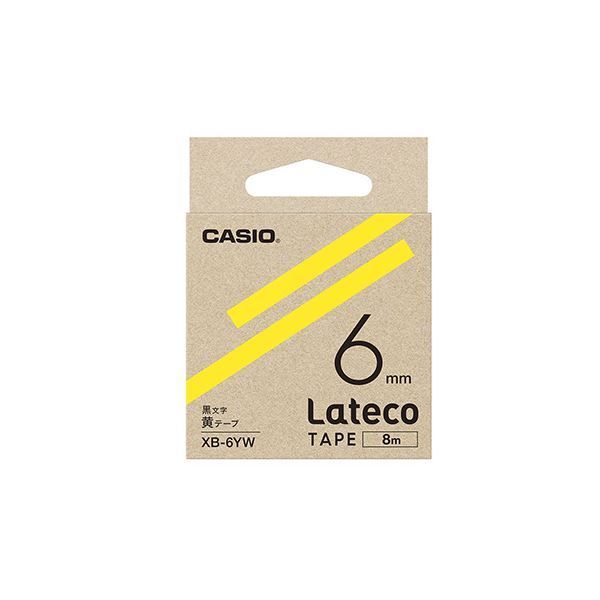 まとめ） カシオ ラベルライター Lateco 詰め替え用テープ 6mm 黄テ タイシショップ メルカリ