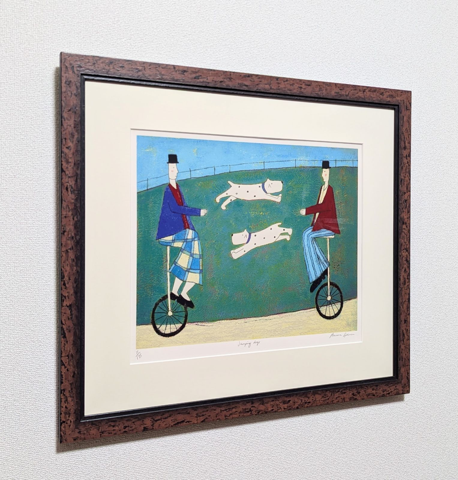 真作 直筆サイン アノラ スペンス jumping dogs IMPECCABLEHEALTHCARESERVICES_COM