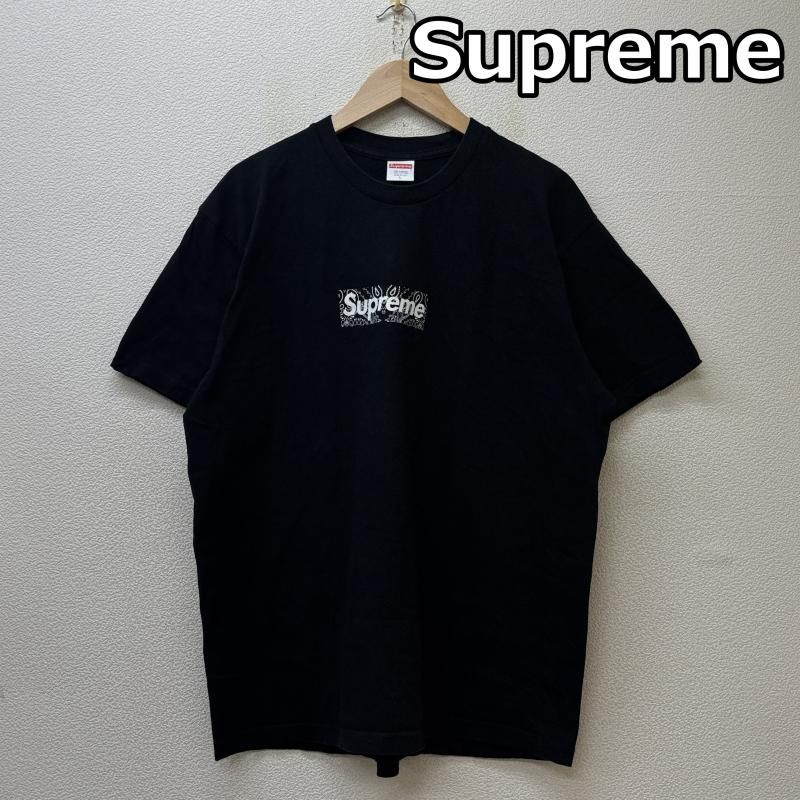 新品　Supreme シュプリーム 半袖Tシャツ 黒 ブラックXL ペイズリー柄 Supreme シュプリーム 半袖Tシャツ 黒 ブラック2XL ペイズリー柄