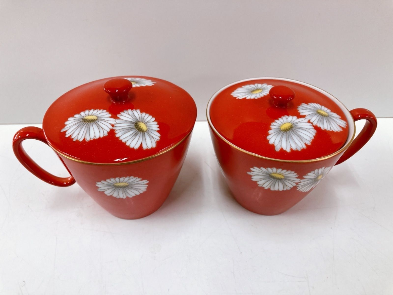 ノリタケ Noritake オールドノリタケ カップ ソーサー 赤菊 2客セット 