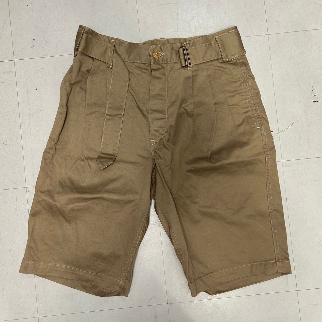 COMOLI コモリ ベルテッドチノ ショートパンツ I01-03007 ベージュ size 1 中目黒A06