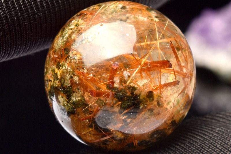 ルチルクォーツ オーロラ入り 50mm 50mmを超えるサイズで驚きの安さ