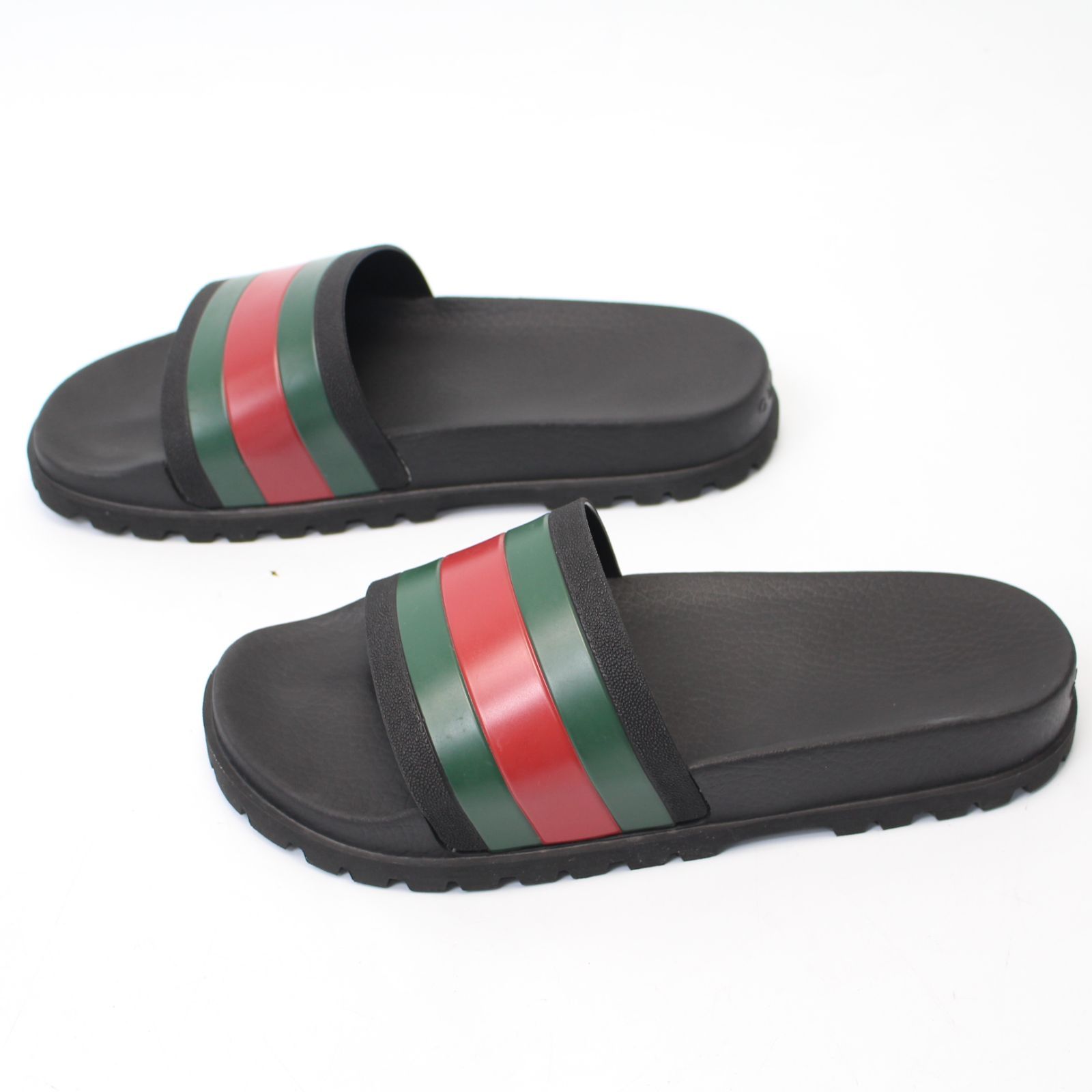 A669】GUCCI ラバーメンズ スライドサンダル シェリーライン 28cm 