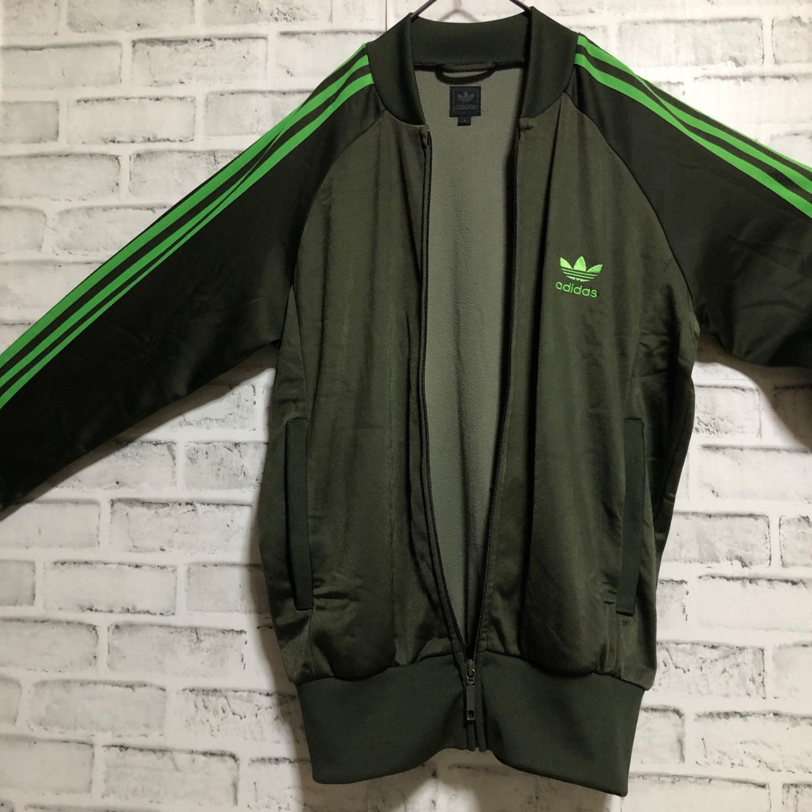 90s⭐️adidas トラックジャケット/ジャージ L 刺繍トレファイル 