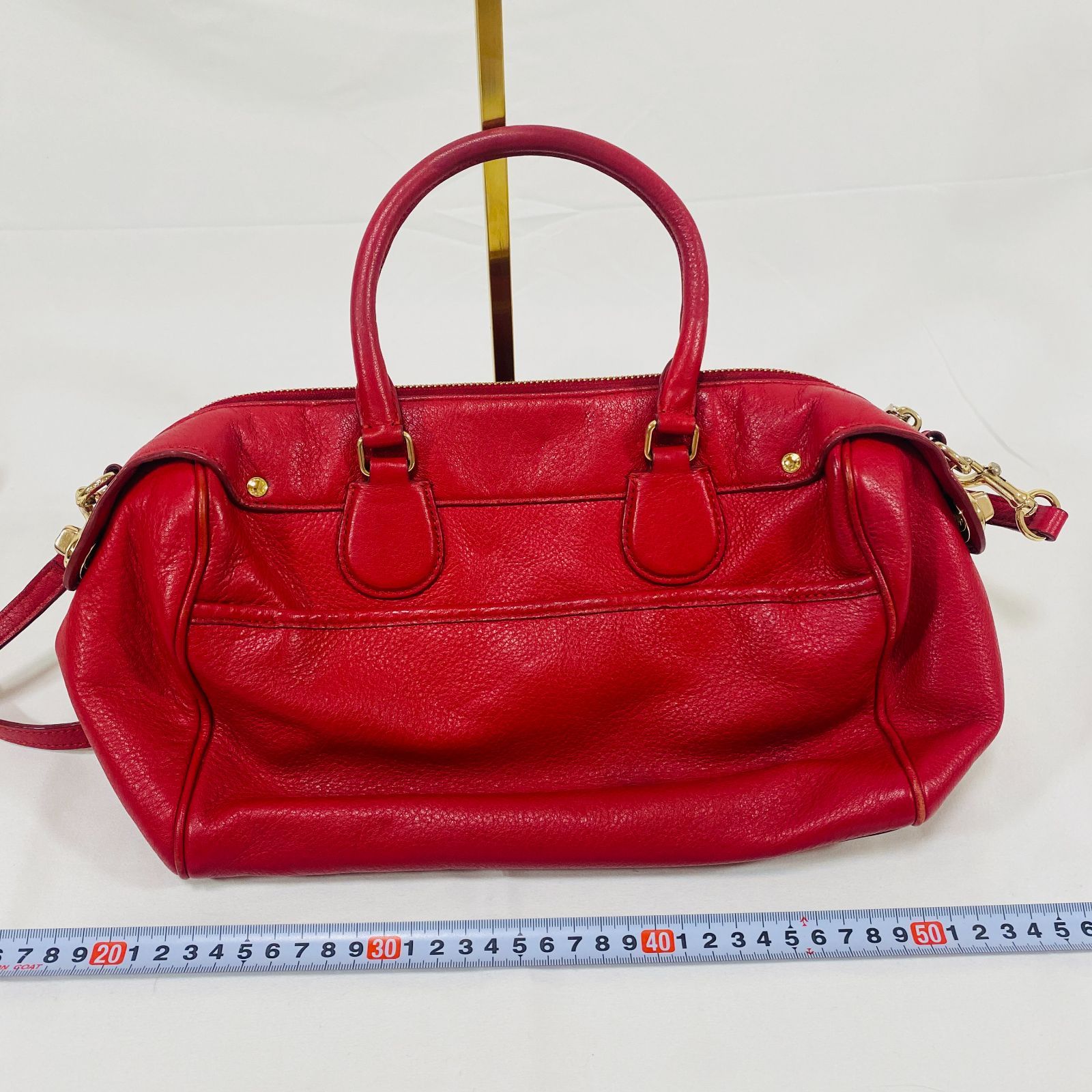 COACH コーチ 2wayショルダーバッグ ミニボストンバッグ レッド
