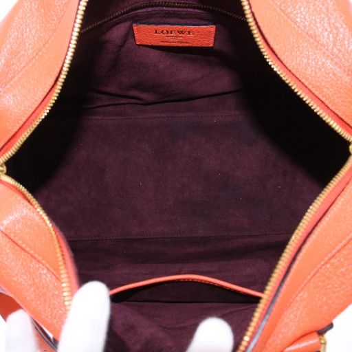 【LOEWE】ハンドバッグ ショルダー 2way ロゴ型押し レザー 自立 水色 ロエベ LOEWE パセオ 2WAY ハンドバッグ ショルダーバッグ
