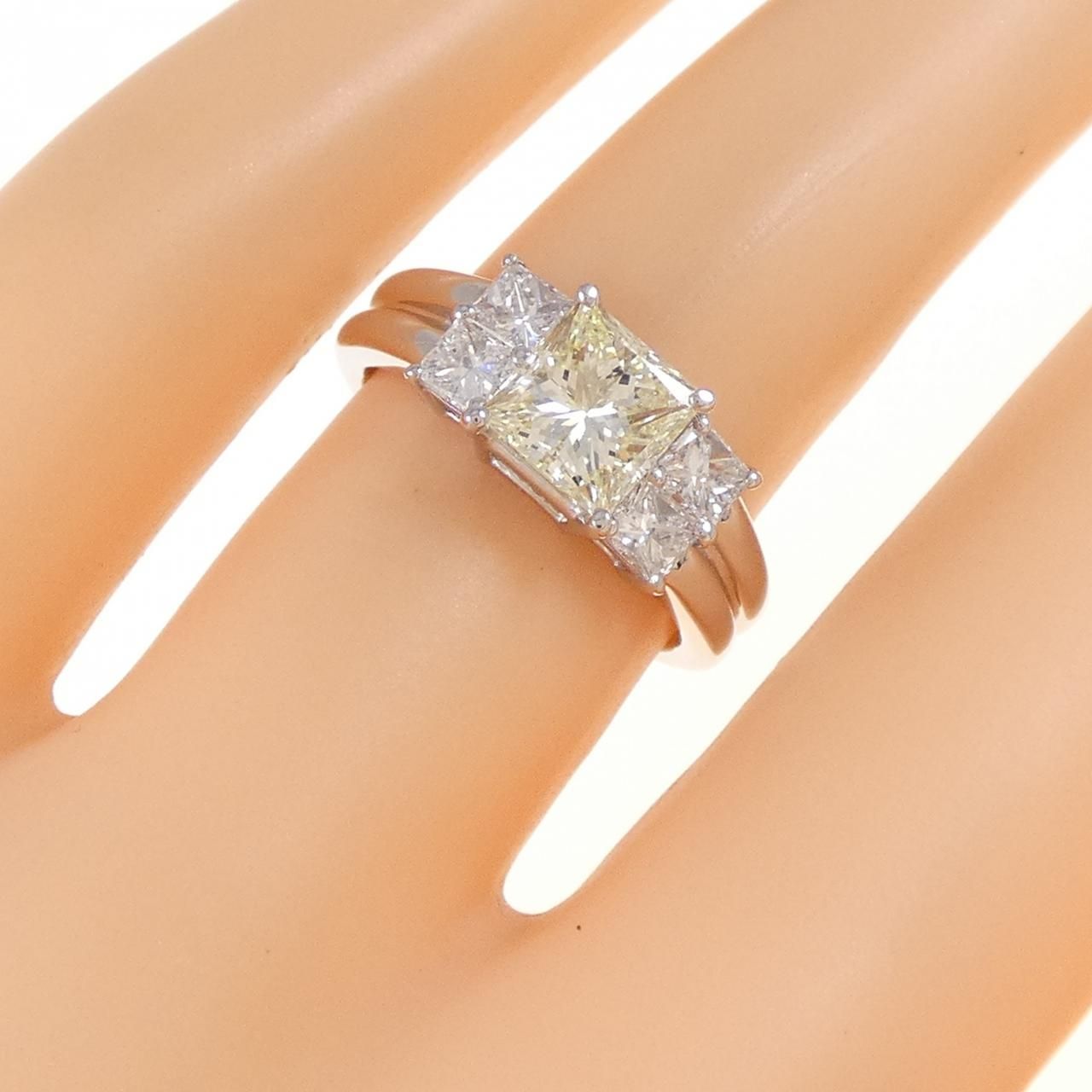 PT900 ダイヤモンド リング 1.100CT LY VS1 ファンシーカット