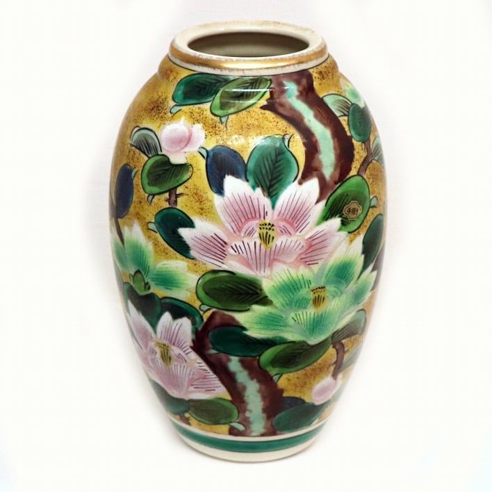 【上品】 九谷・澤田草秋・花瓶・壺(大) （花器） 花瓶・フラワースタンド