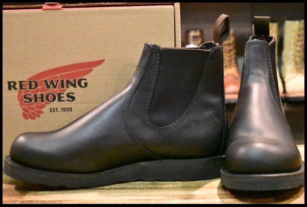 【9D 箱付 未使用 23年】レッドウィング 3194 クラシックチェルシー サイドゴア ブラック ハーネス 黒 ブーツ redwing HOPESMORE【EK492】
