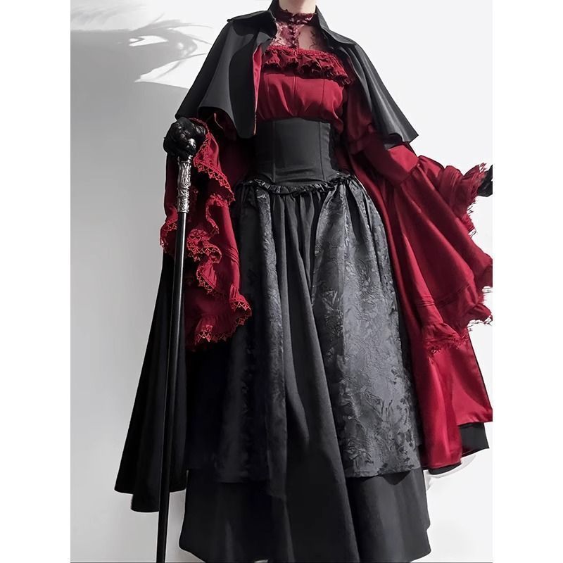 2024年新作 万聖節 ゴシック風ロリータ コスプレ衣装 ゴスロリ ドレス