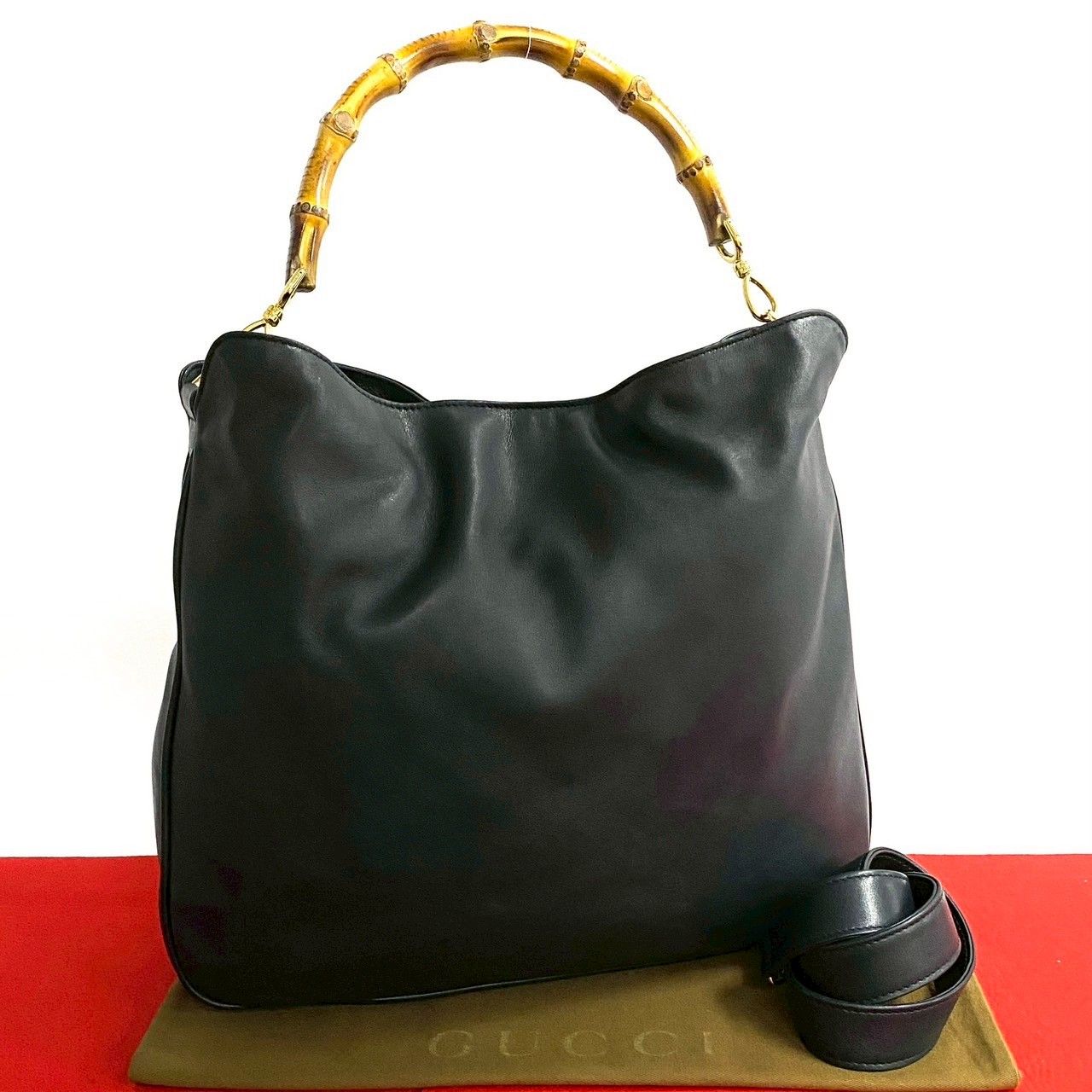 極 美品 GUCCI グッチ オールドグッチ ヴィンテージ バンブー