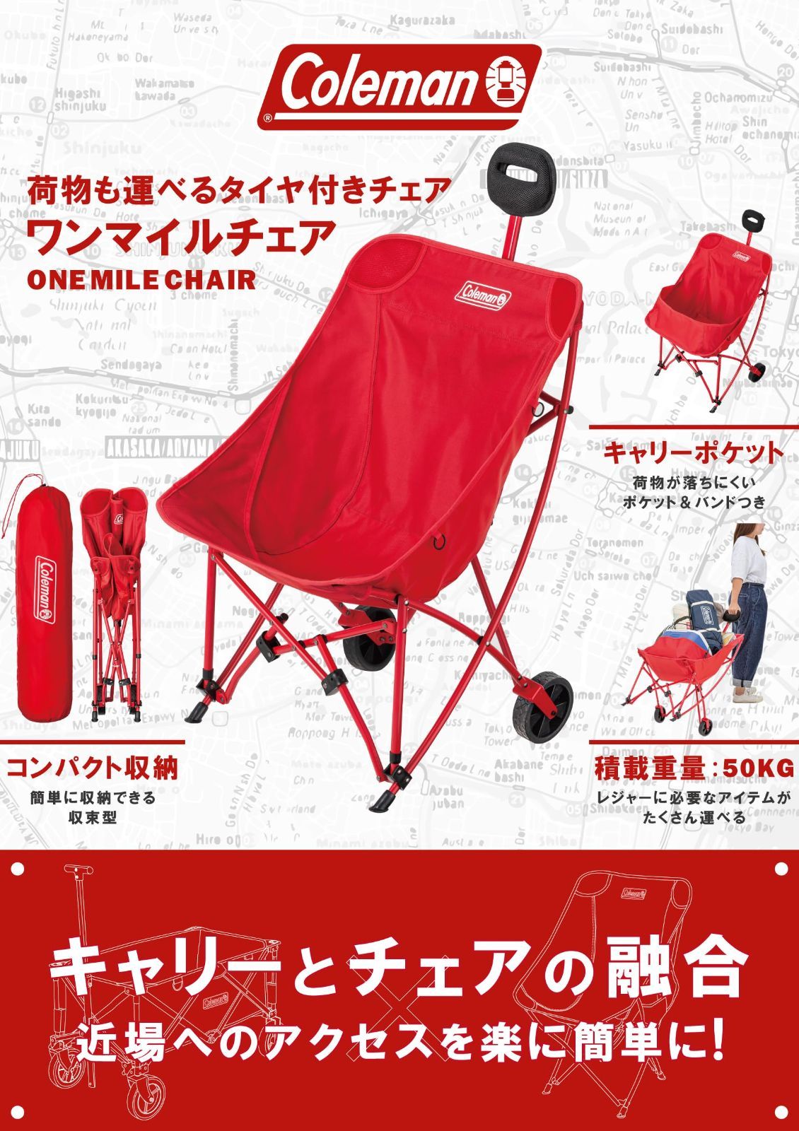 コンパクト収納 ストッパー付