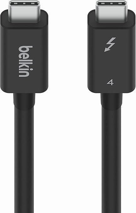 【在庫処分】Belkin USB-Cケーブル Thunderbolt 4/USB4 100W 40Gbps高速データ転送 8K対応 iPhone 15/MacBook/iPad Pro/iMac/Windows対応 インテル認証 USB-IF認証 1m