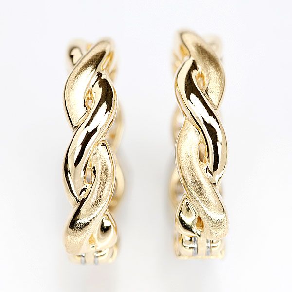 ブラウンダイヤモンド イヤリング K18イエローゴールド ピアリング  