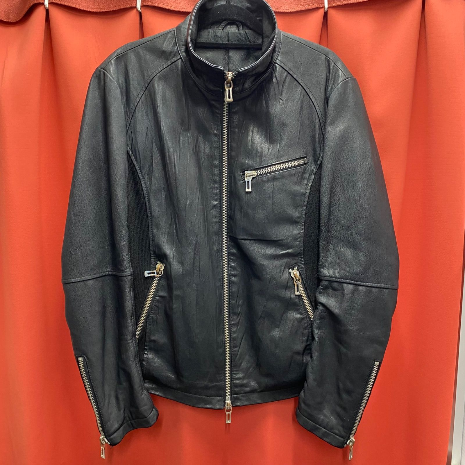 SHELLAC セミダブルライダースジャケット 19)shellacライダース