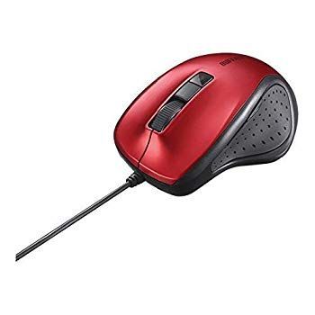 【中古】バッファロー BSMBU300RD 有線 BlueLED 静音 5マウス レッド n5ksbvb