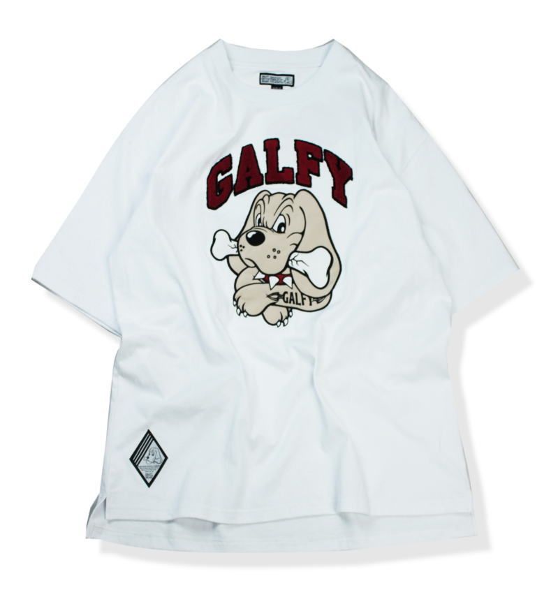 ガルフィー 半袖Tシャツ 122001 夏 ストリート 犬 ロゴ ホワイト