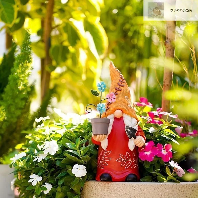 ノームの灯り 小人 ソーラーガーデンライト・防水 ガーデン  