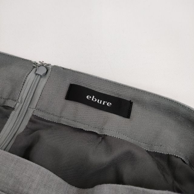 ebure リネン タック スカート グレー レディース エブール 5-0921M∞ GULLKHAN_COM