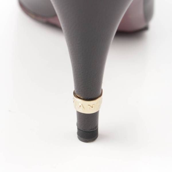 シャネル⭐︎ロングブーツ⭐︎レザー　ブラック&シルバー　37 シャネル 07A レザー ロングブーツ ロゴ G25666 ブラック 37