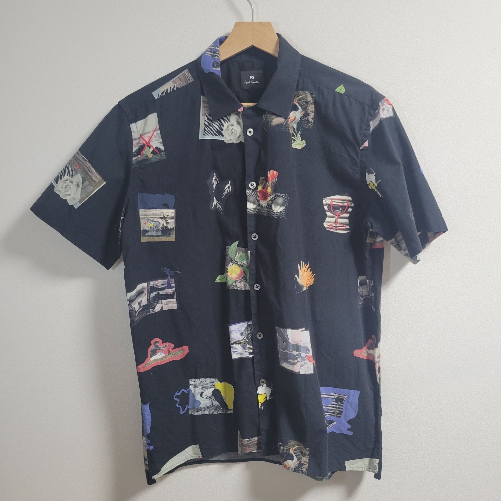 ポールスミス PS Paul Smith 総柄オープンカラ 総柄 半袖シャツ