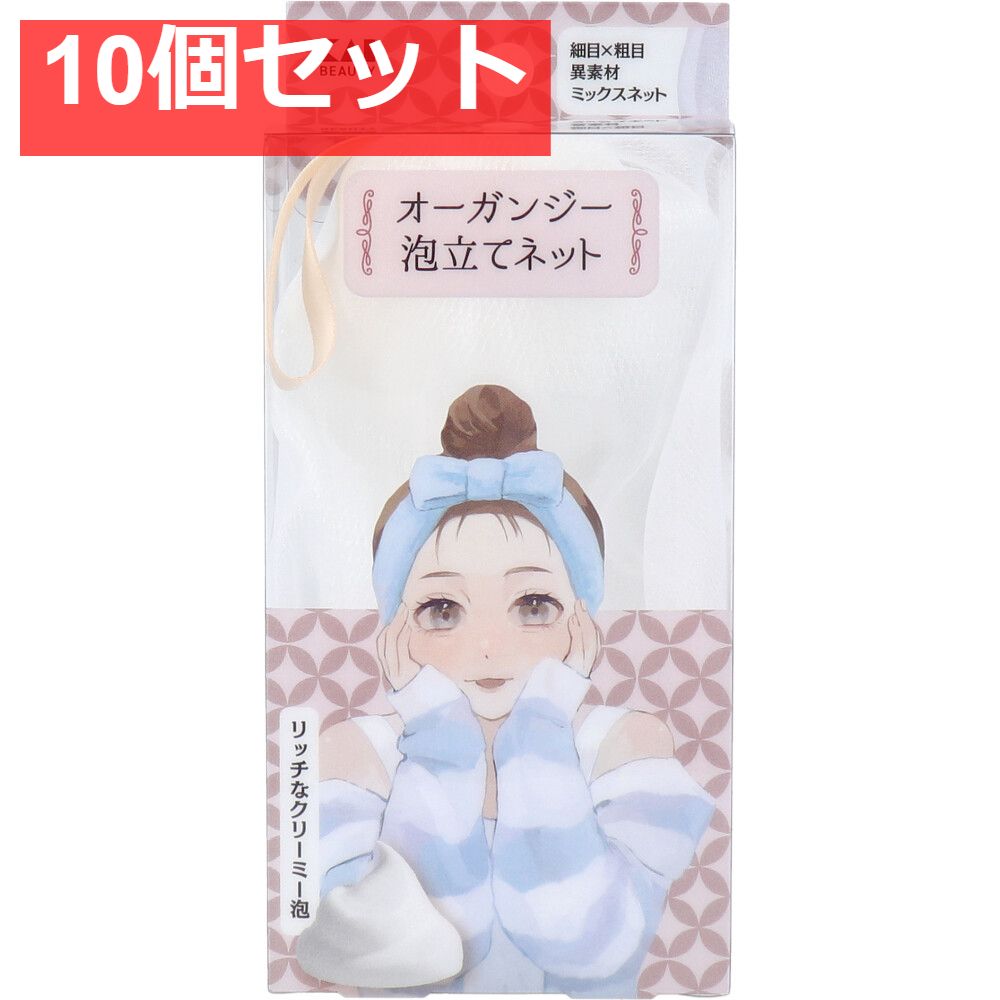 オーガンジー泡立てネット(EMO) KQ-3187 10個セット まとめ売り
