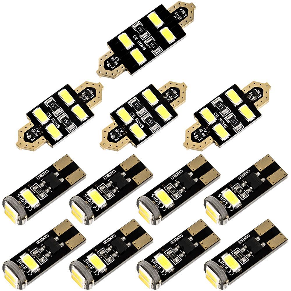 フォルクスワーゲン  ゴルフ5 [H16.6-H21.4] LED ルームランプ 金メッキ キャンセラー内蔵 SMD 48発 12点セット