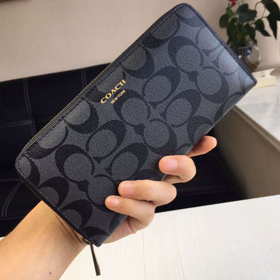 新品 COACH コーチ 長財布 メンズ ウォレット 大容量