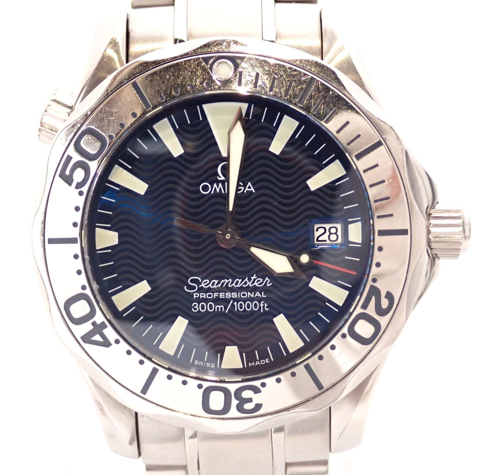 美品 OMEGA(オメガ) SEAMASTER(シーマスター) プロフェッショナル300m MM SS ステンレススチール QZ クオーツ 1000ft  ダイバー - メルカリ