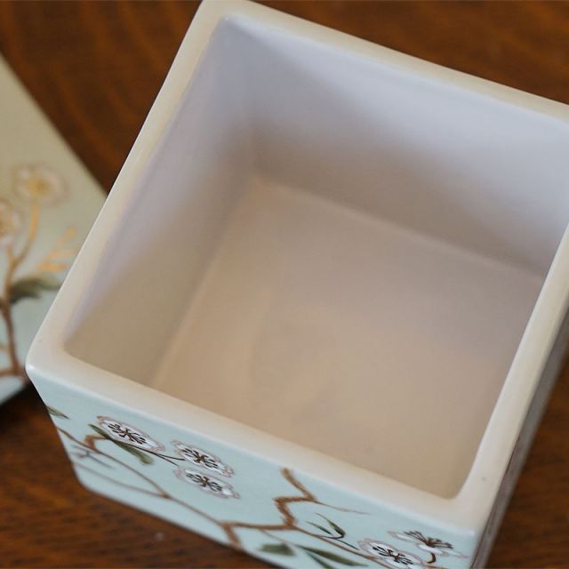 陶器 小物入れ 小鳥1羽 置物 おしゃれ ボックス オブジェ 輸入