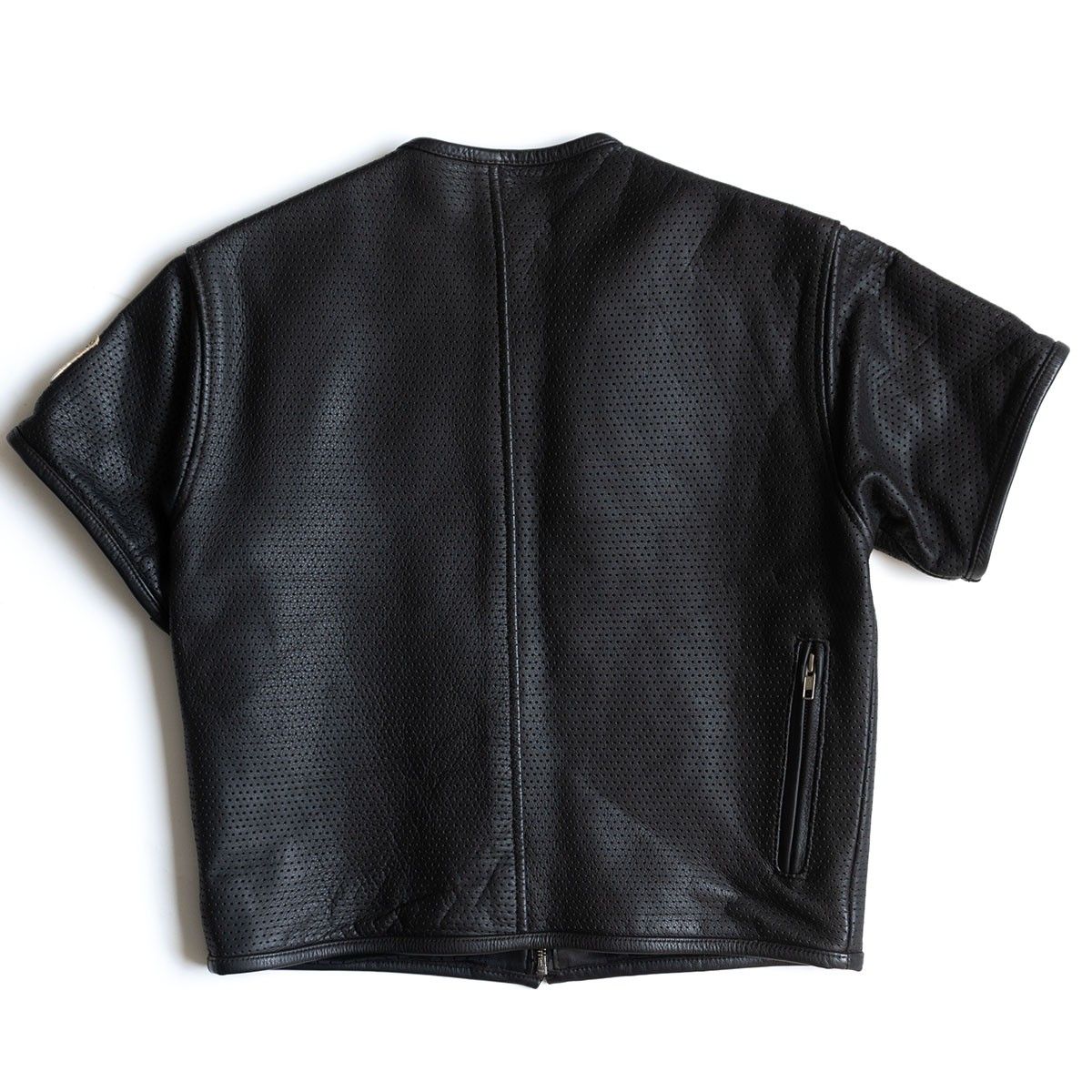 カドヤ　ブラック レザー パンチングシングルライダースジャケット 革ジャン パンチング レザージャケット｜カドヤ公式オンライン