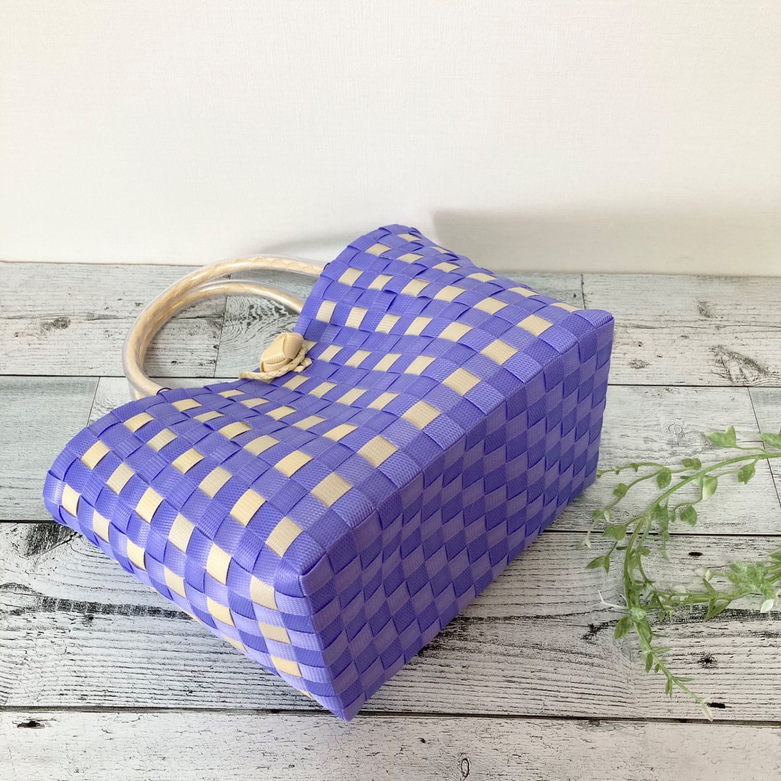 プラカゴバッグ Mサイズ 群青 プラカゴ ppバンド ppバンドバッグ