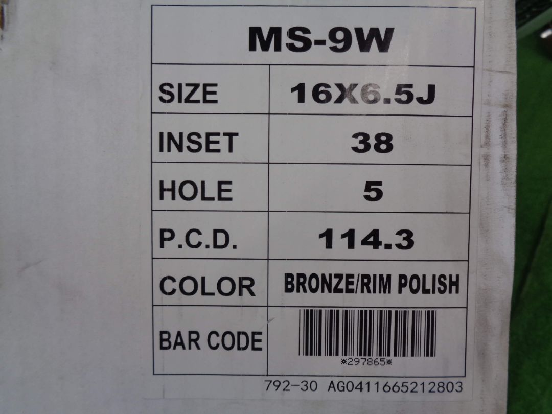 未使用展示品　レアマイスター　LMG　MS-9W　6.5J-16　5H114.3　+38　デリカD5　アウトランダーなど　中古ホイール　神奈川県