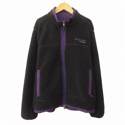 コロンビア Columbia PM3544 ボアジャケット リバーシブル L 黒 紫