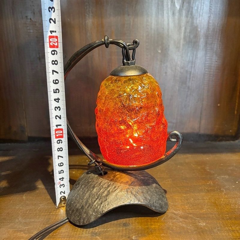 琉球ガラス テーブルランプ 卓上照明 高さ21cm ドーム型台座