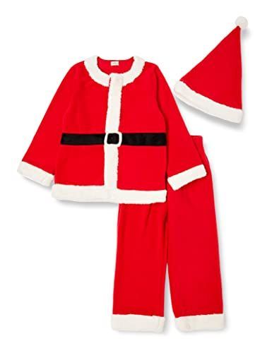 130_レッド [ストリートコップ] クリスマスコスチューム サンタスーツ3点セット キッズ レッド 130